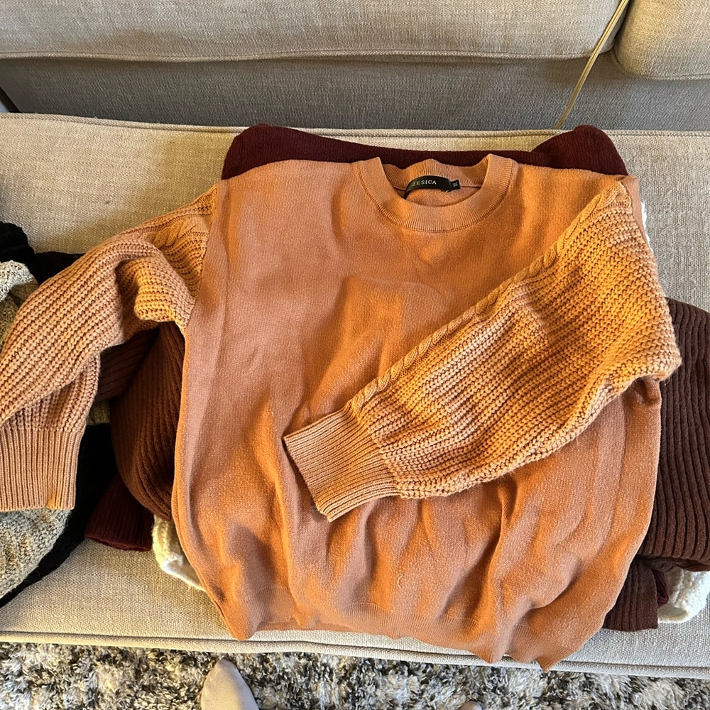 Orange Knit Sweater